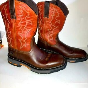 Ariat Astm F2892-17eh womens size 7D brown leather western square toe boot